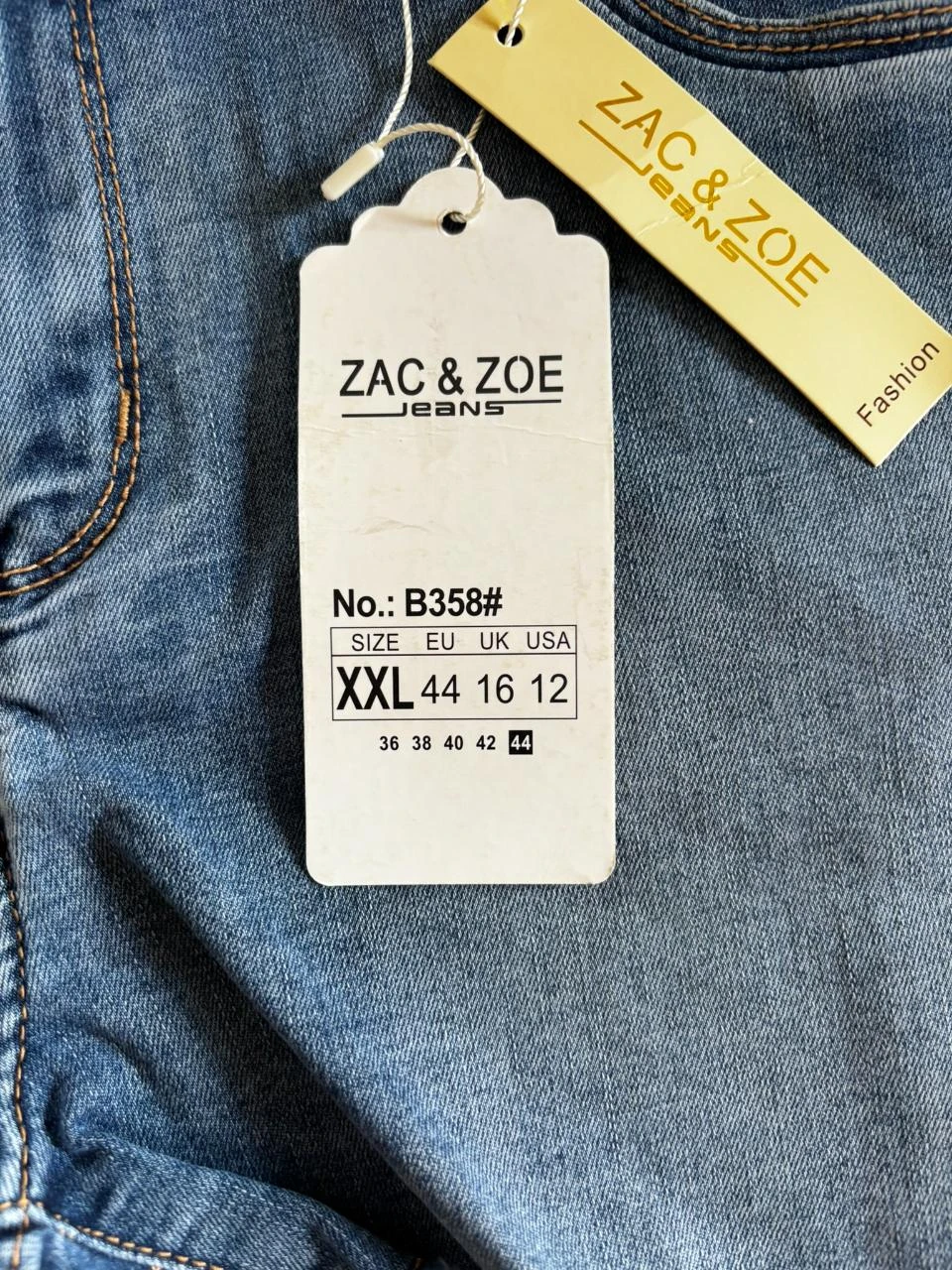 ᭿ Short in colorful sequined denim by Zac & Zoe Jeans – Size XXL – photo 4